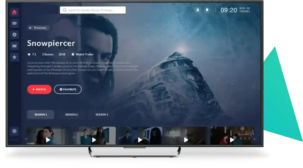 Hakuna TV Live Channel List Interface